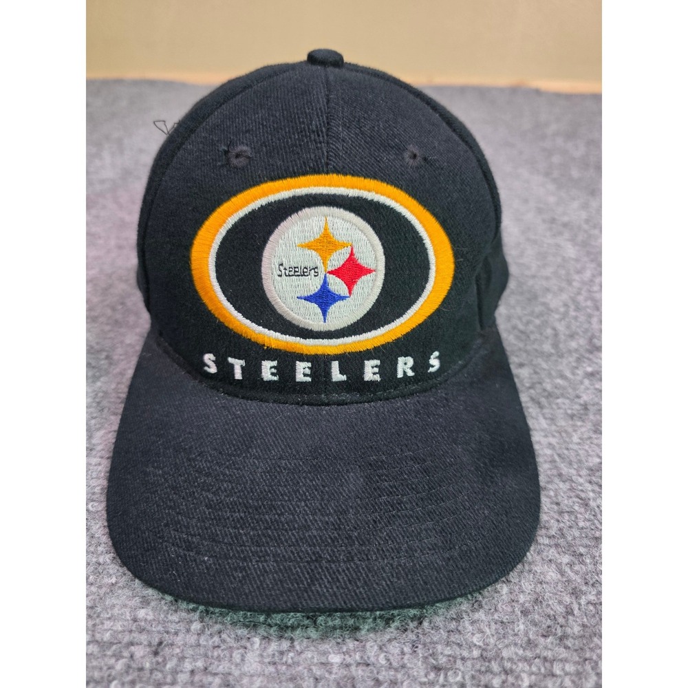 Vintage Drew Pearson Pittsburgh Steelers Hat Mens OSFA Black NFL Snapback Cap